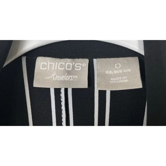 CHICO'S Travelers Contrast Trim Trench Coat Women’s Chico’s Size 0/4-6 - Picture 6 of 9